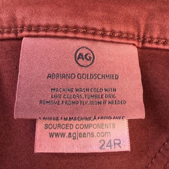 ADRIANO GOLDSCHMIED THE LEGGING ANKLE SUPER SKINNY JEANS‎ IN RED NWT SIZE 24 - Picture 14 of 16